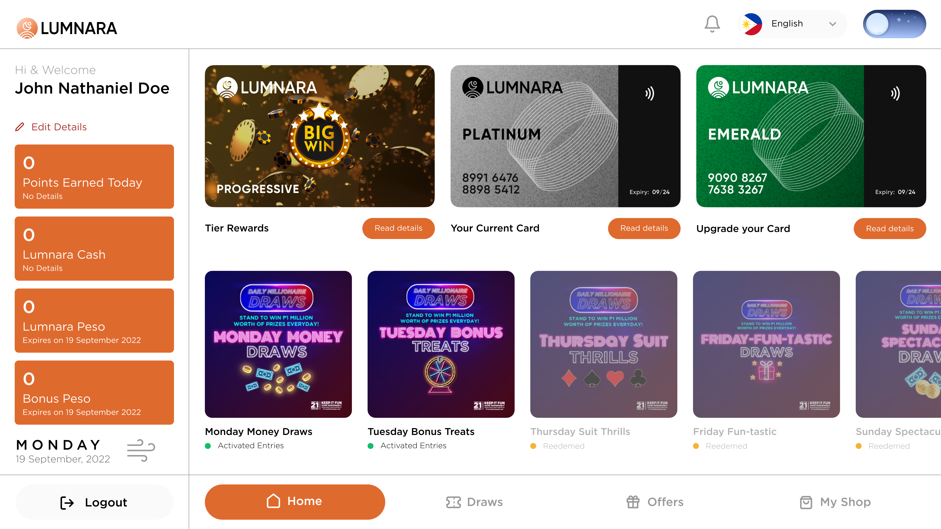 Kiosk Light Theme Home Screen
