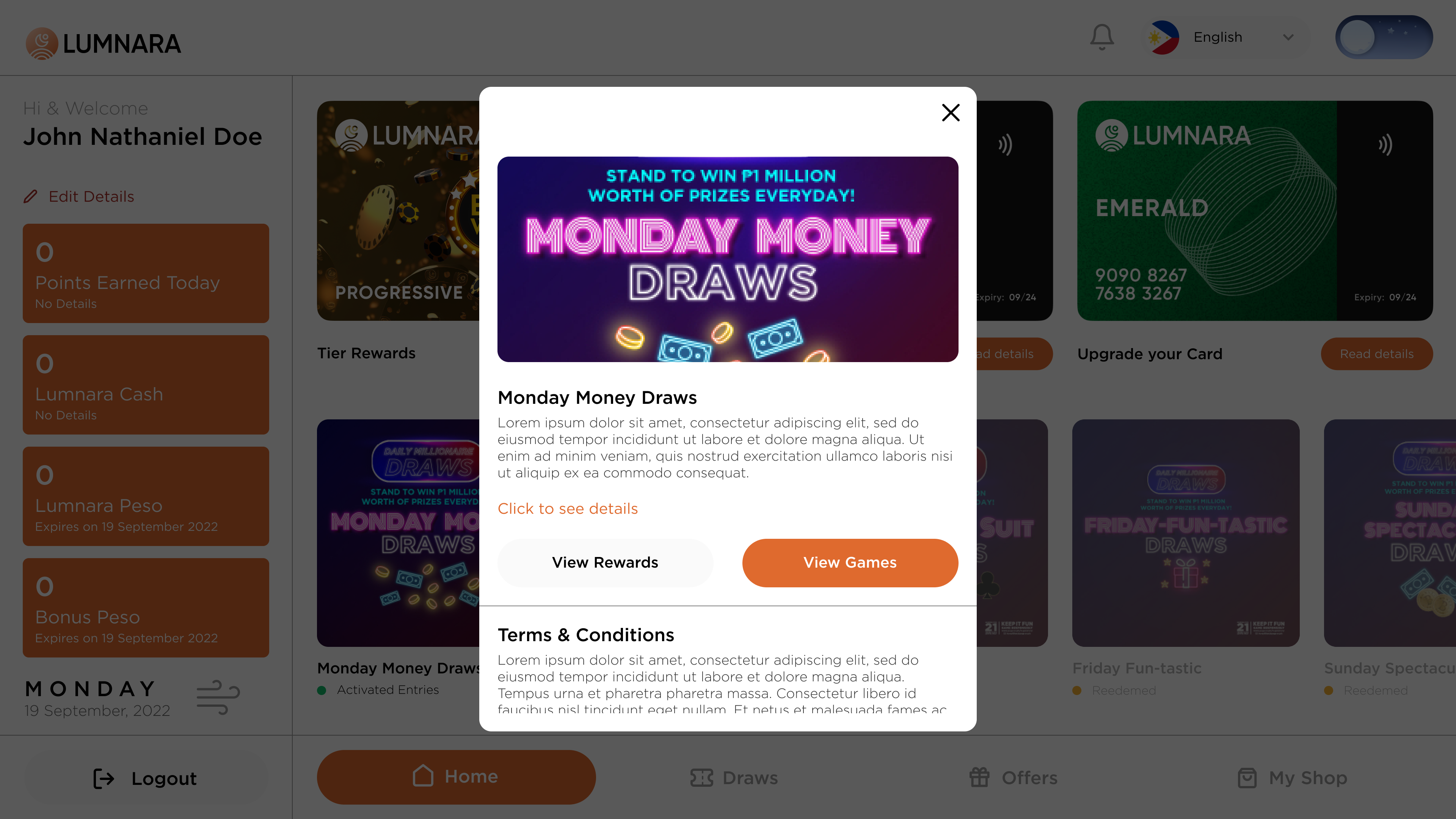 Kiosk Light Theme Home View Details Screen