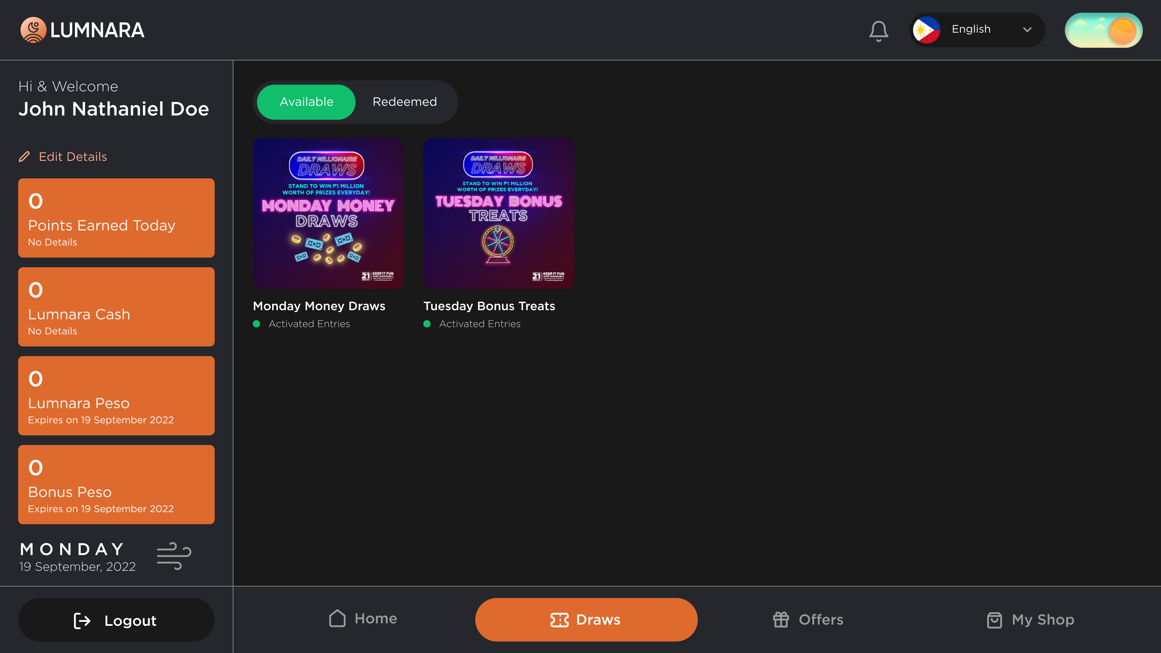 Kiosk Dark Theme Draws Available Screen