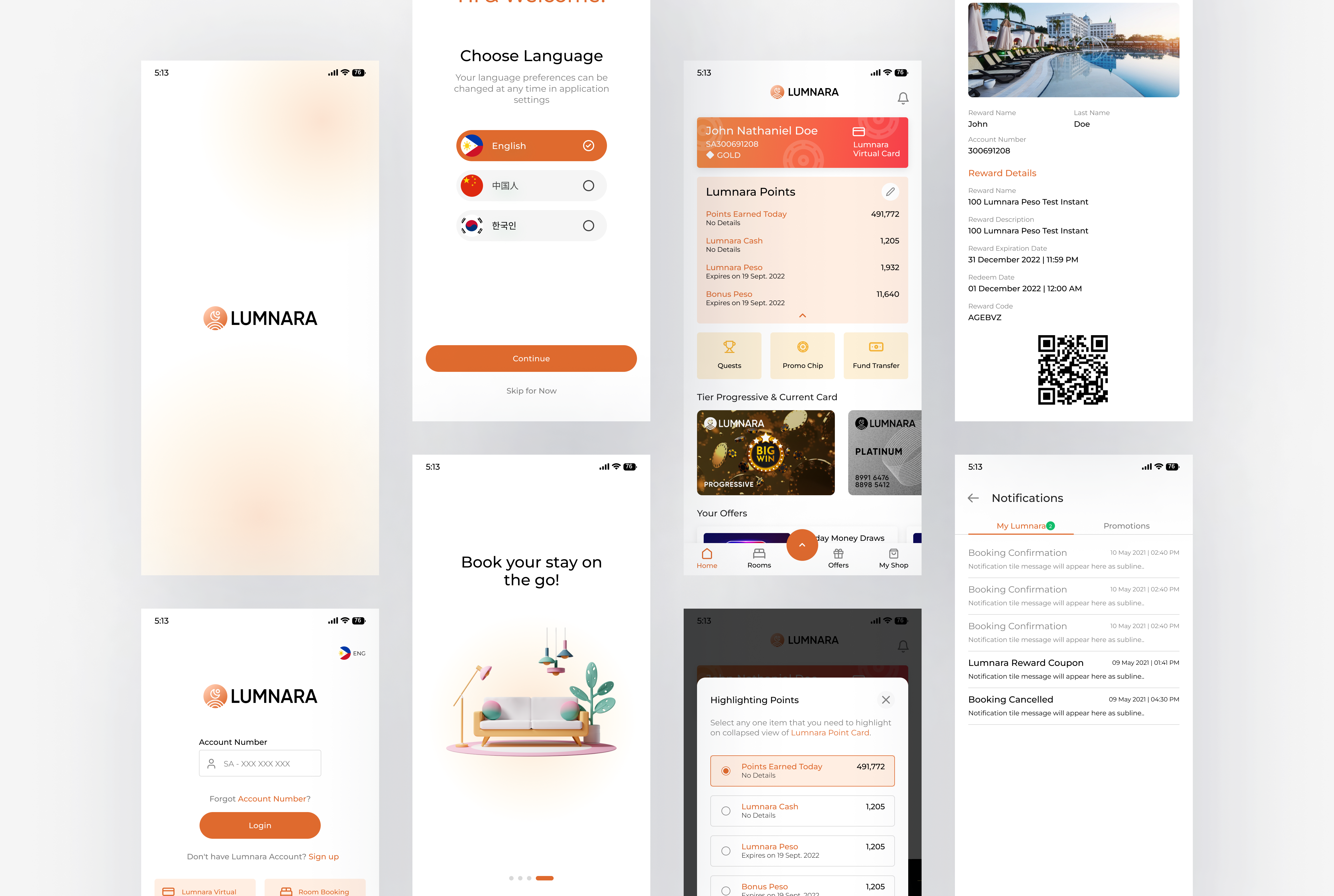 Mobile app screens bunch mockups 1