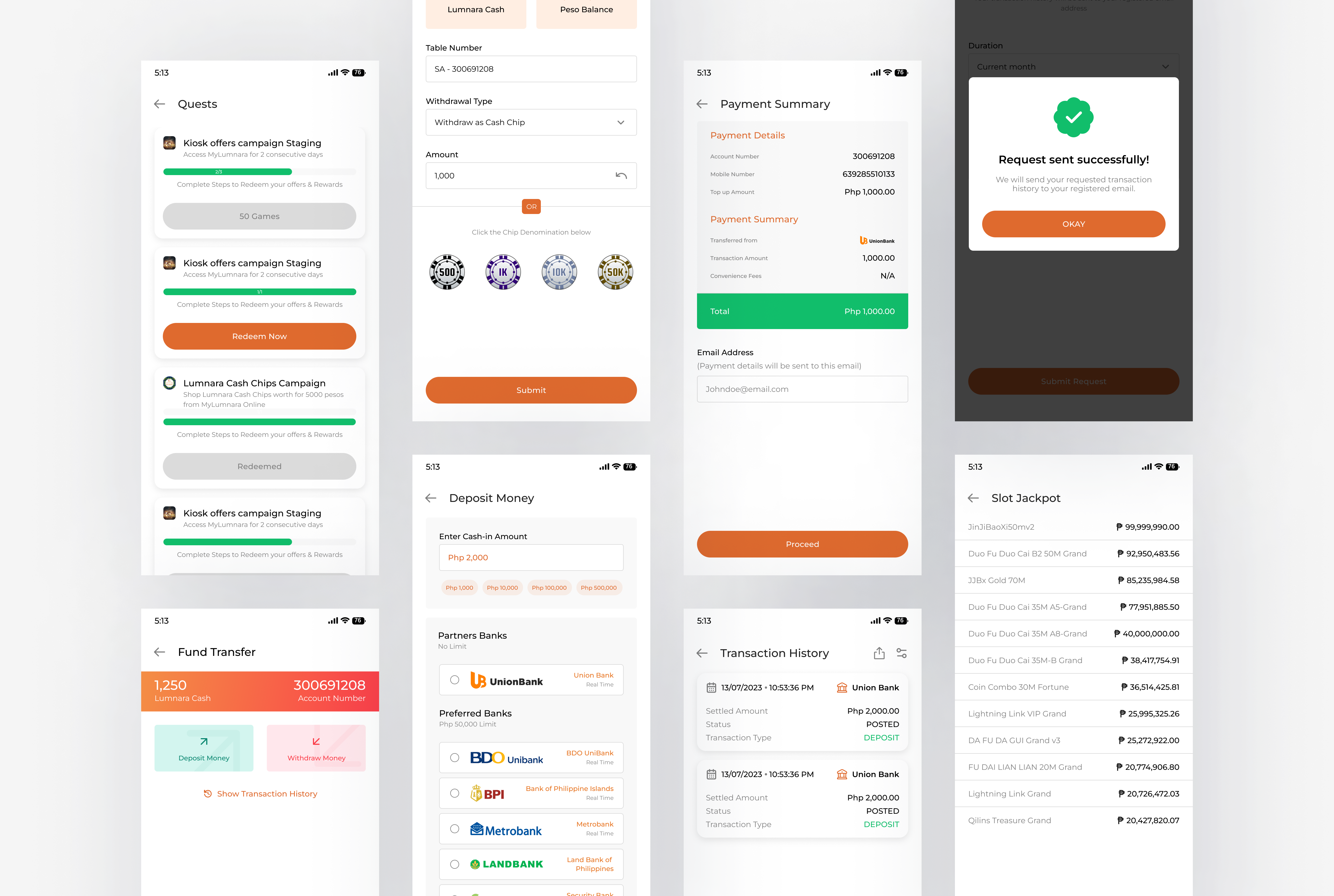Mobile app screens bunch mockups 2