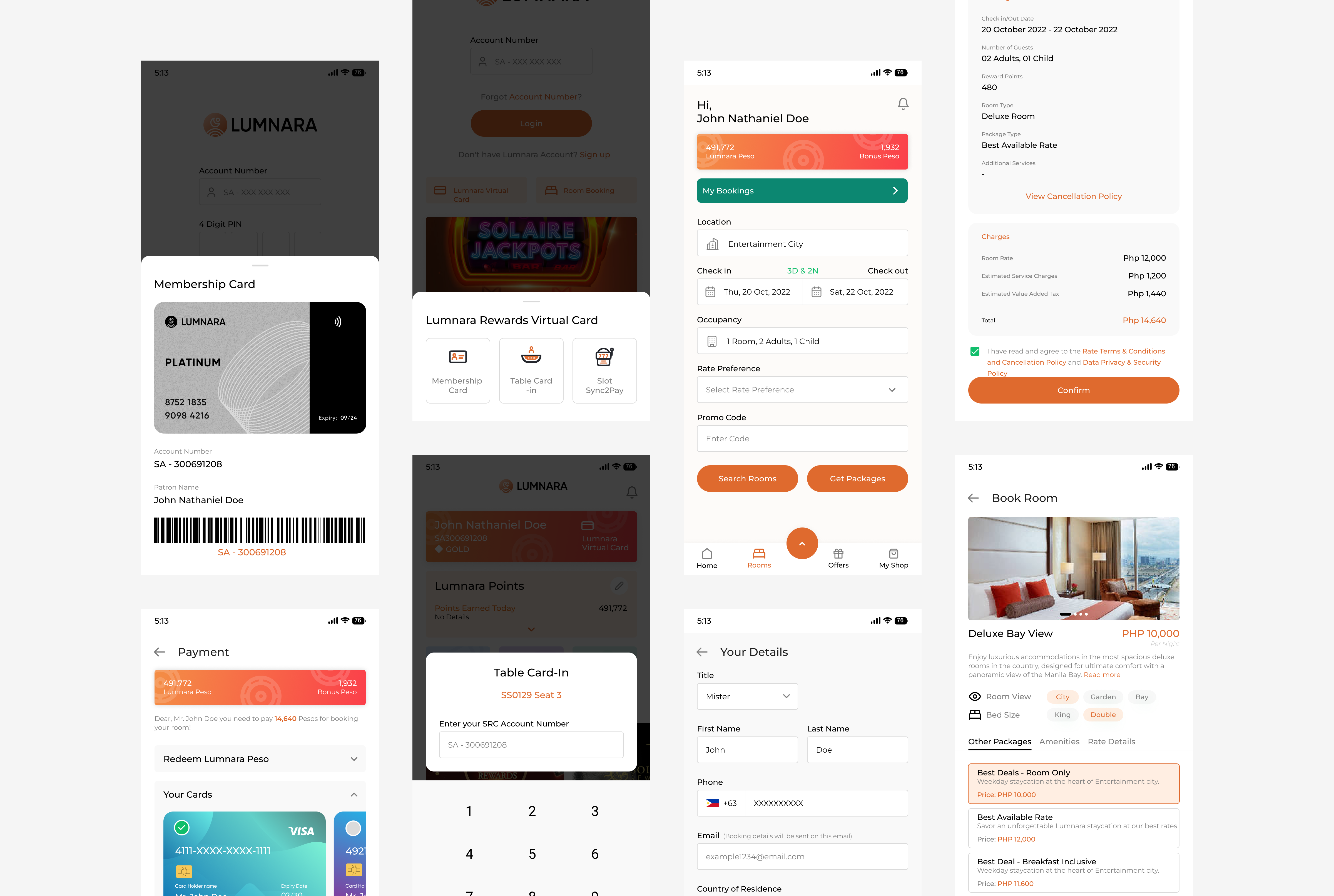 Mobile app screens bunch mockups 3