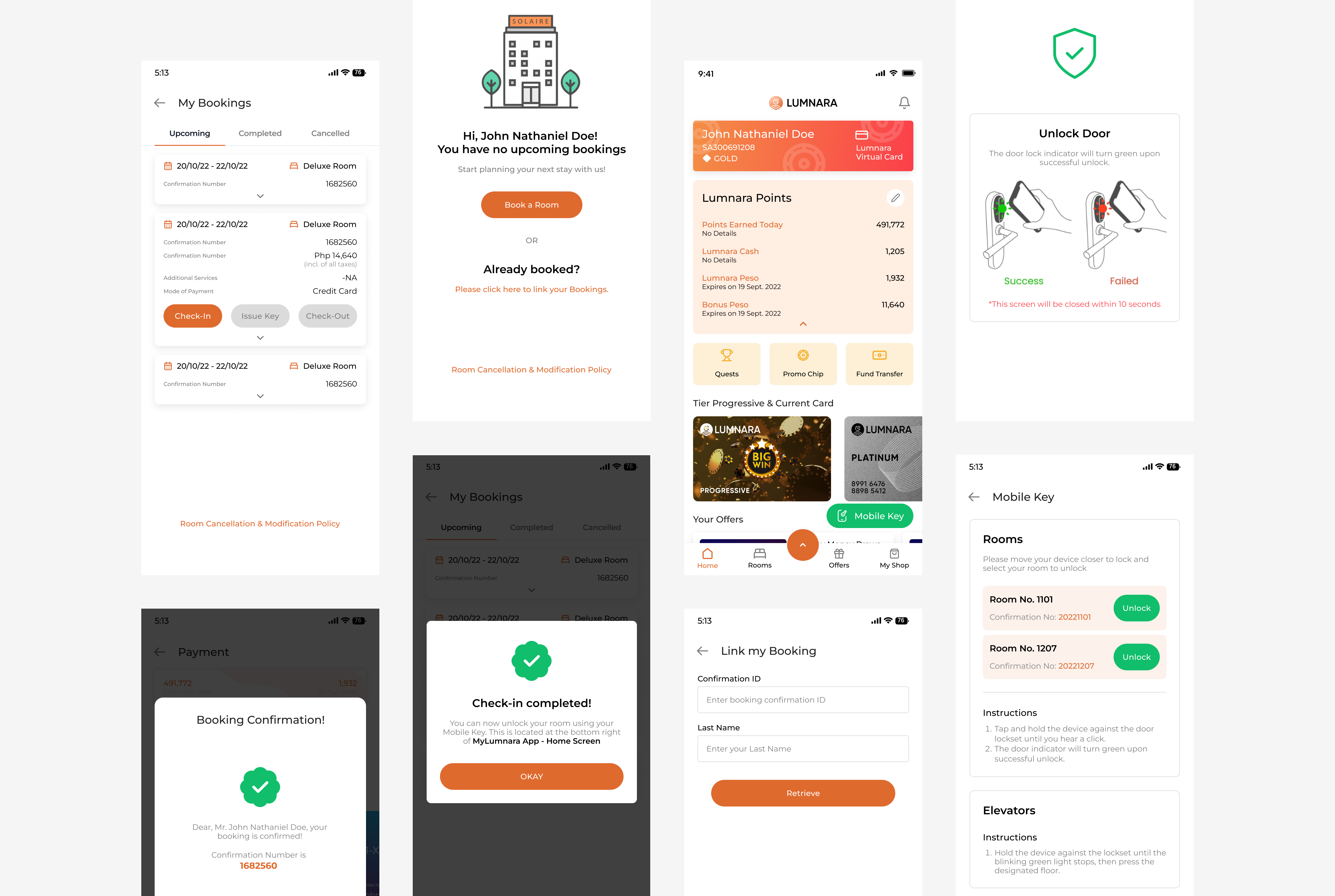 Mobile app screens bunch mockups 4