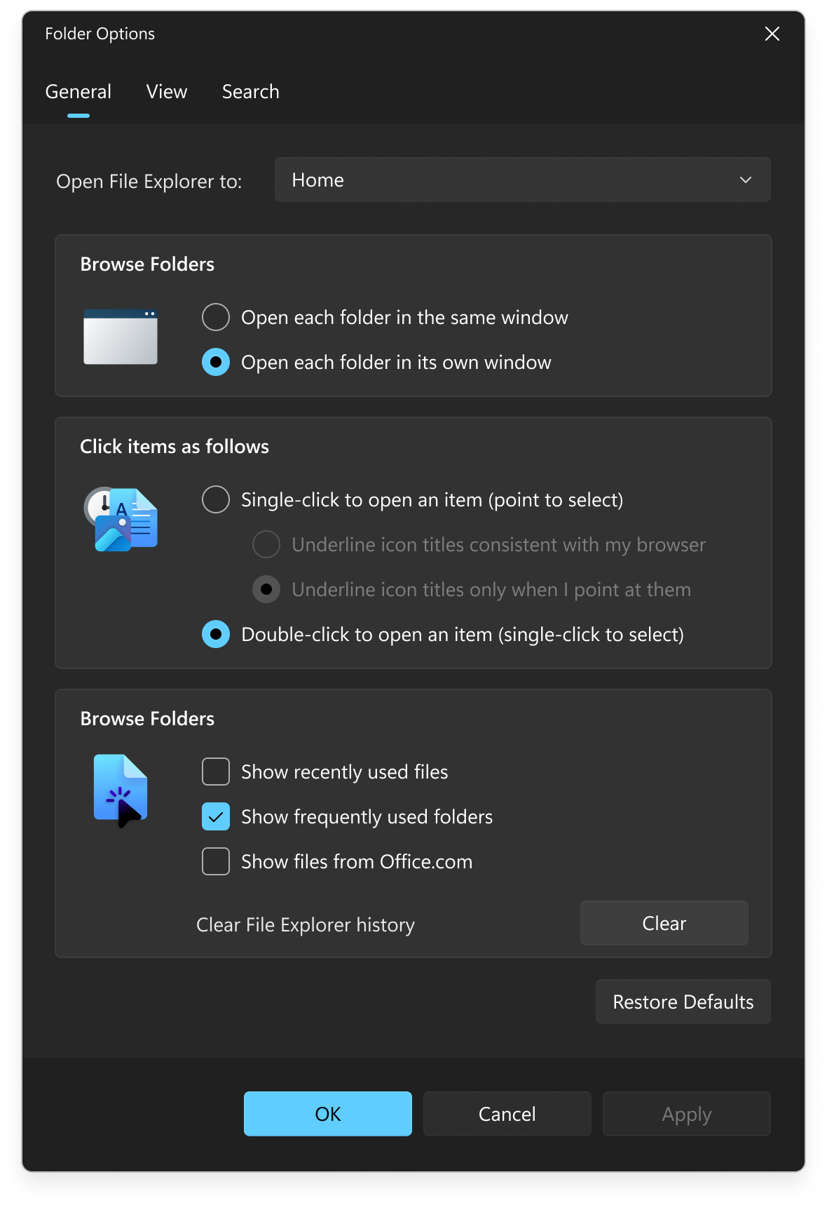Microsoft UI changes for Dialogs