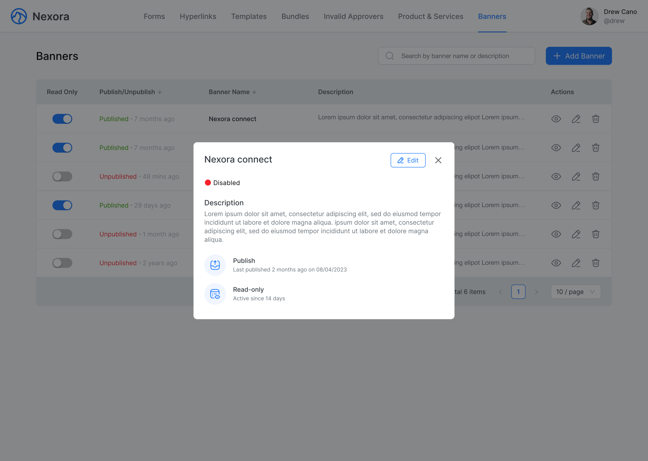 Nexora View Banners UI