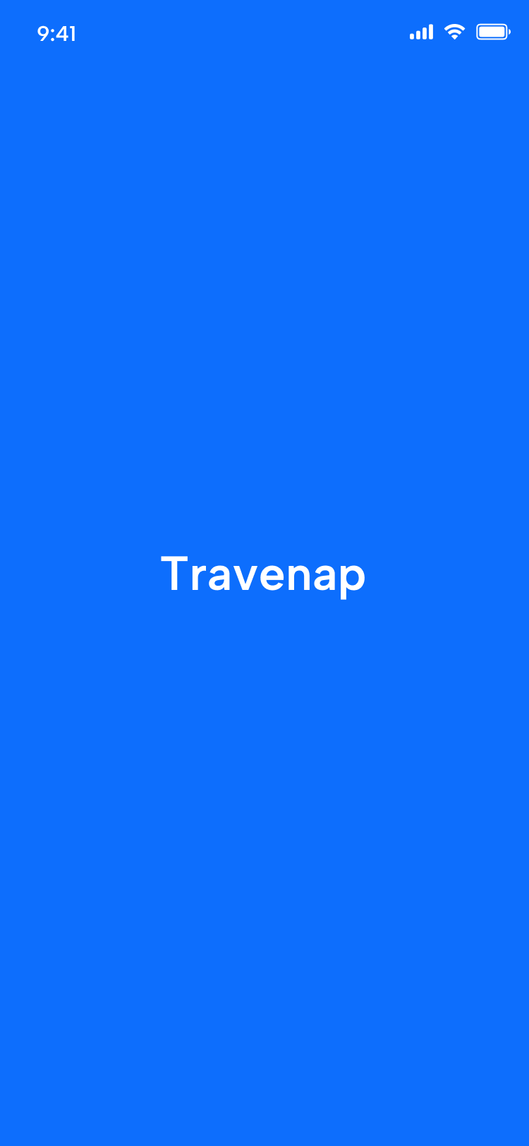 Travenap Splash Mobile UI