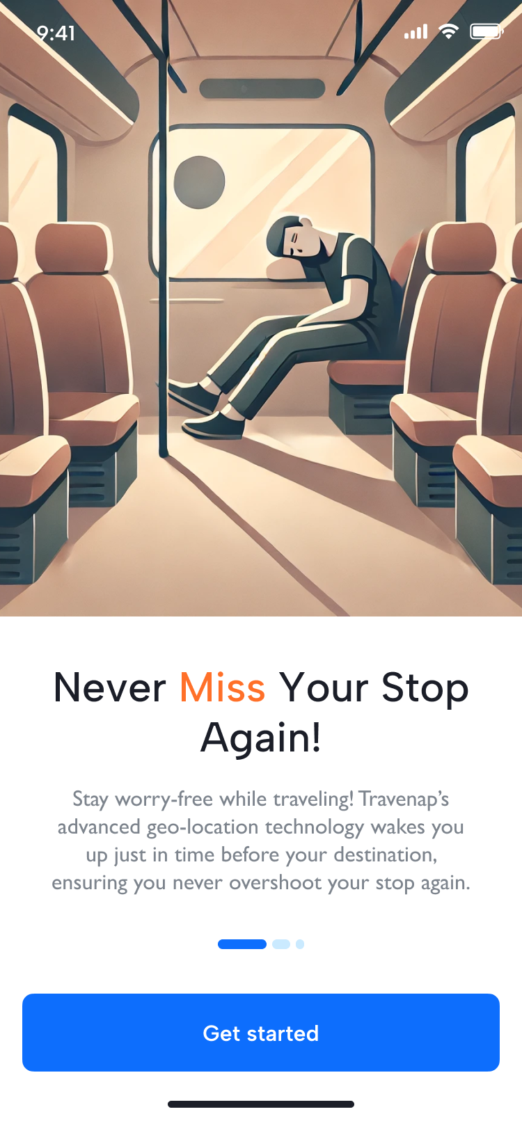 Travenap Onboarding 1 UI
