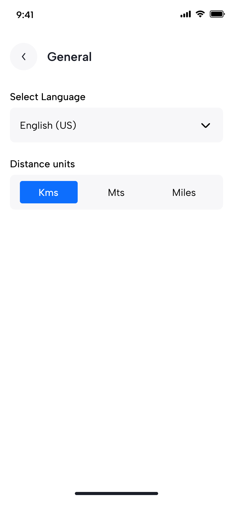 Travenap General Settings UI