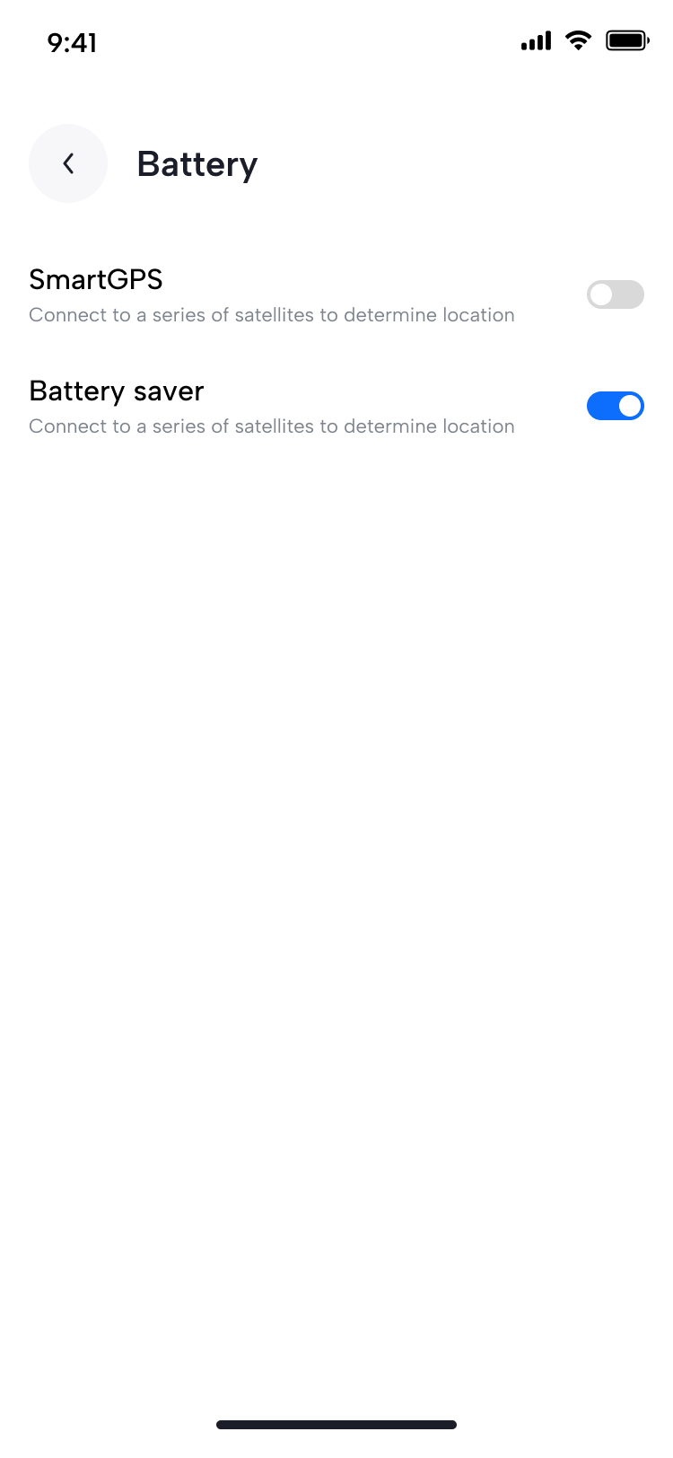 Travbenap Battery Settings UI