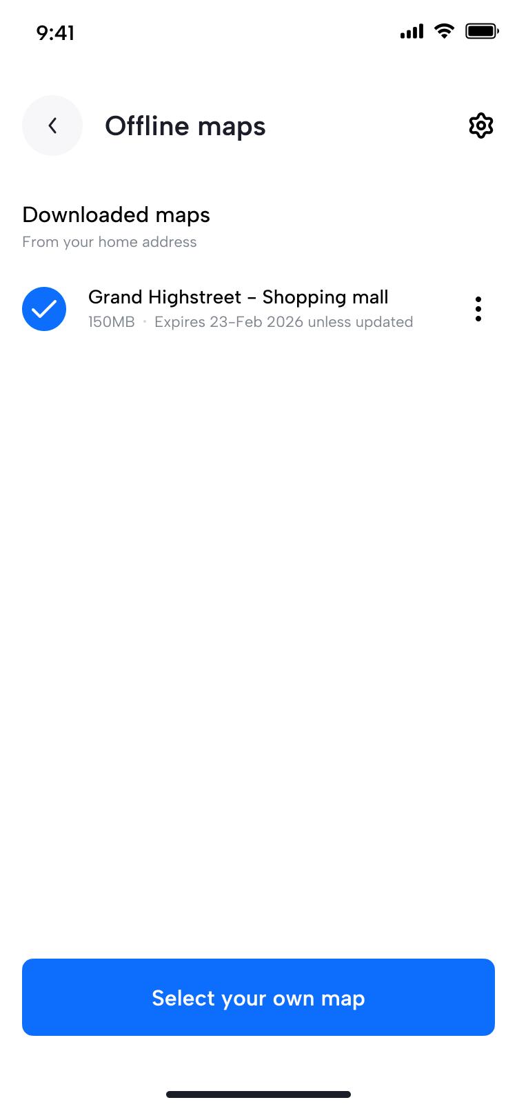 Travenap Set Offline Maps UI