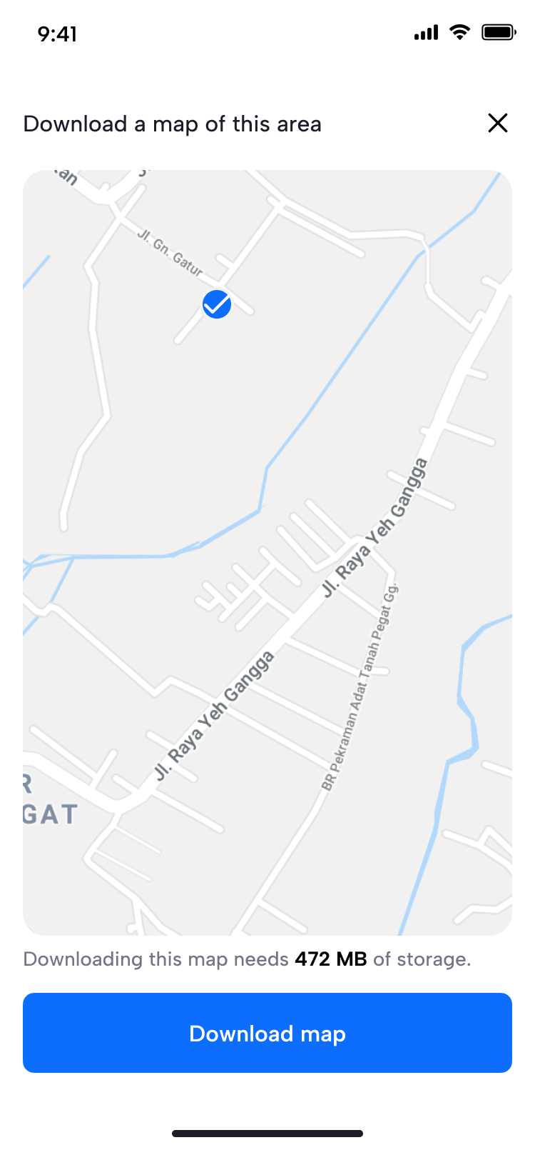 Travenap Download Offline Maps UI