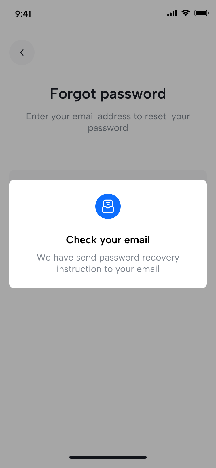 Travenap Check your Email UI