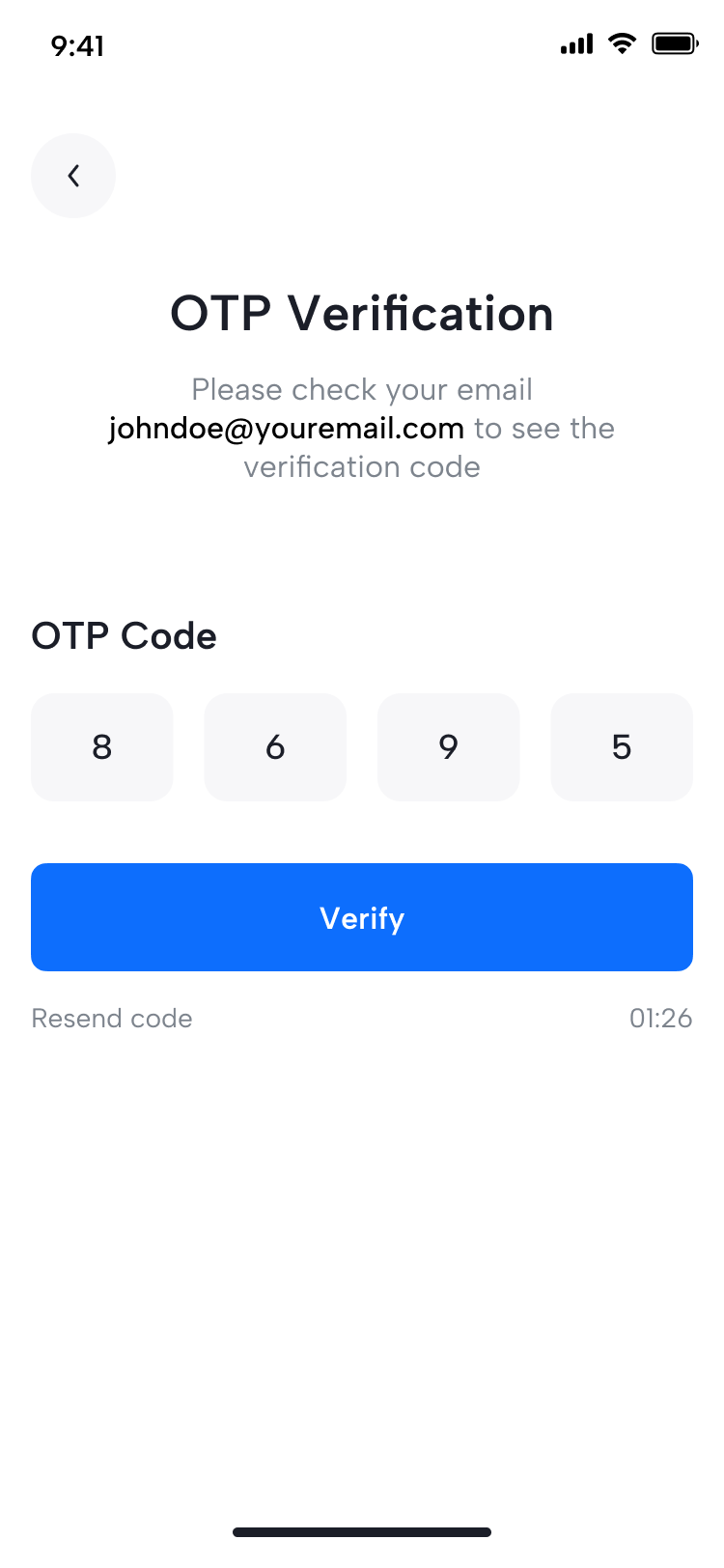 Travenap Authentication PIN Verification UI